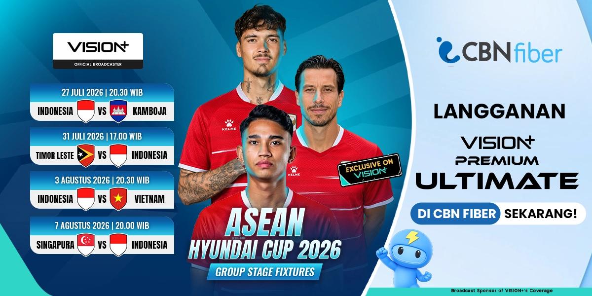 Jadwal Timnas Indonesia di AFF Hyundai ASEAN Championship 2026, Saksikan Eksklusif di Vision+ 